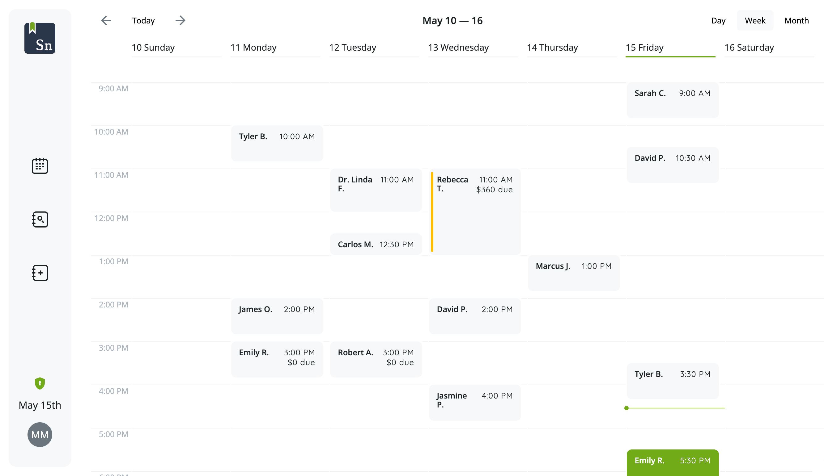 ShrinkNotes calendar view